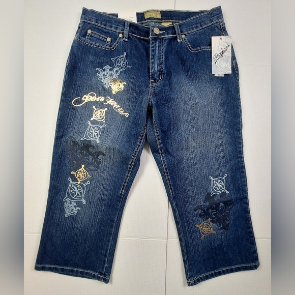 Paco Jeans Pants Womens Size 11 Denim 452 Ring Spun DK Stone Capri NWT $39.99 - Picture 1 of 11